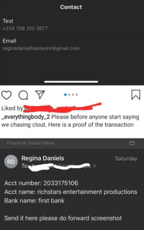 Regina Daniel phone number 