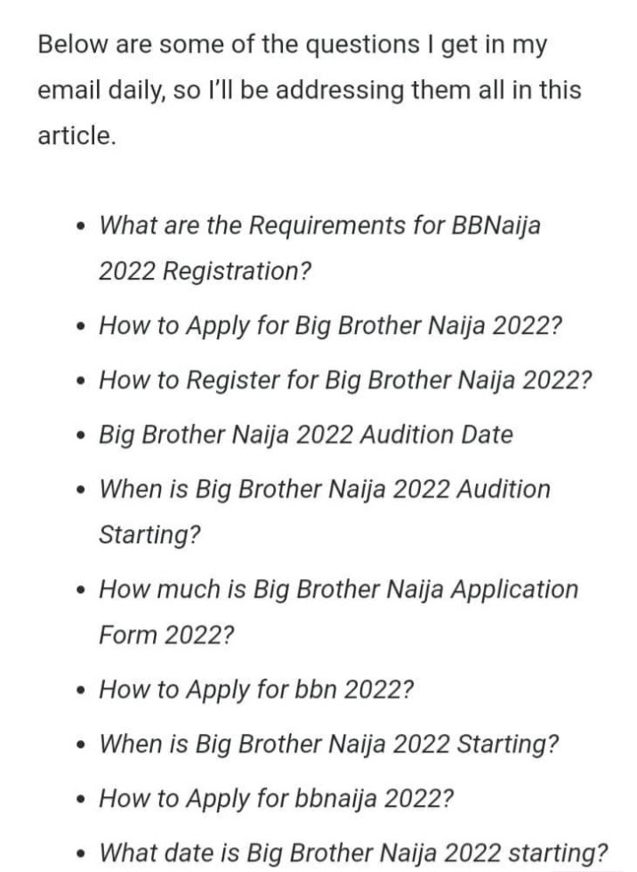 BBNaija 2022 season 7 requirement 