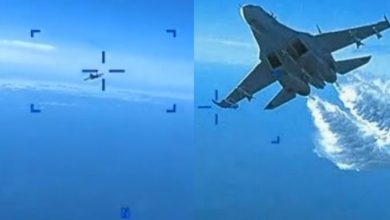 Watch Full Video Of Russian Jet Hitting Drone Viral On Twitter
