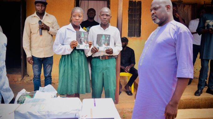 Mangu Students Receive Free Books from Pantu Brothers and Kumchi on Children’s Day Mangu Students Receive Free Books from Pantu Brothers and Kumchi on Children’s Day